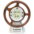 Steering Wheel Clock/ Calendar-BROWN